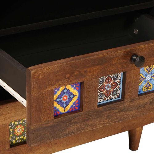 Нощен шкаф Кафяво 50 x 33 x 62 см Солидно мангово дърво