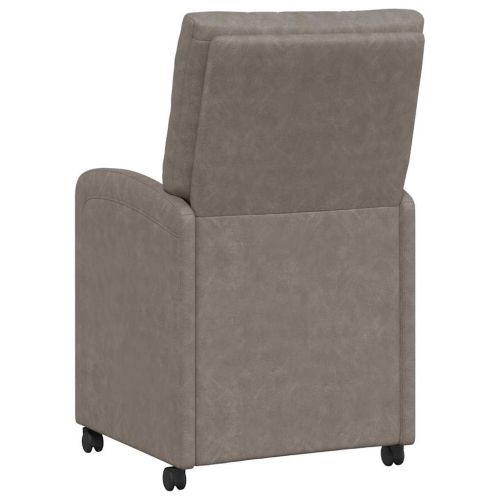 Столове с Колела 2 бр. Изкуствена Сив 58 x 67 x 97 см