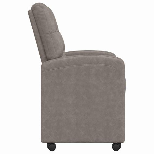 Столове с Колела 2 бр. Изкуствена Сив 58 x 67 x 97 см