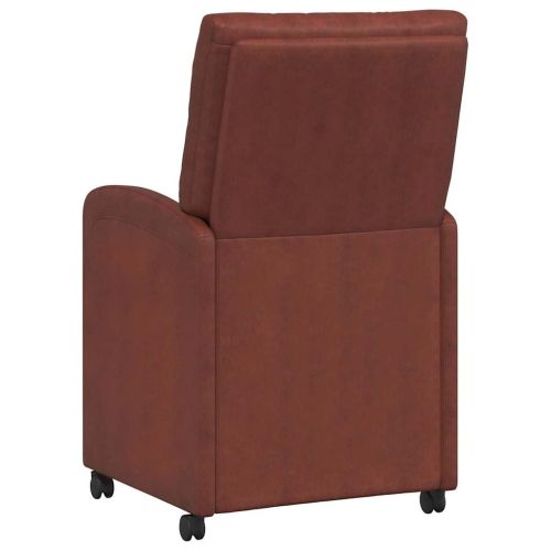 Столове с Колела 2 pcs Лъскав кафяв 58 x 67 x 97 см Изкуствена