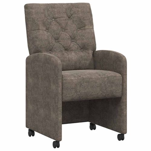 Столове с Колела с колела 2 pcs Тъмносив 58 x 67 x 97 см