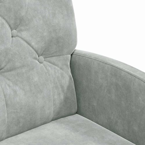 Столове с Колела 2 pcs Светлосиво 58 x 67 x 97 см Кадифе