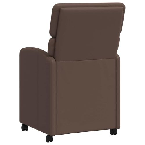 Столове с Колела 2 pcs Кафяво 58 x 65 x 98 см Изкуствена
