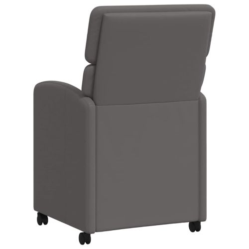 Столове с Колела с колела 2 pcs Сив 58 x 65 x 98 см Изкуствена
