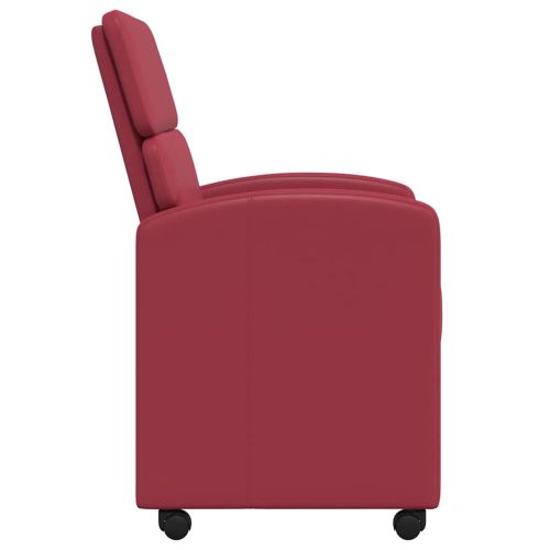 Столове с Колела 2 pcs виненочервен 58 x 65 x 98 см Изкуствена