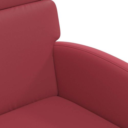 Столове с Колела 2 pcs виненочервен 58 x 65 x 98 см Изкуствена