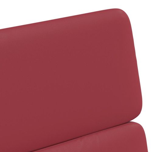 Столове с Колела 2 pcs виненочервен 58 x 65 x 98 см Изкуствена