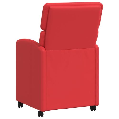 Столове с Колела 2 pcs Червено 58 x 65 x 98 см Изкуствена