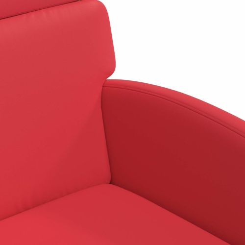 Столове с Колела 2 pcs Червено 58 x 65 x 98 см Изкуствена