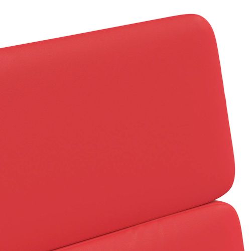 Столове с Колела 2 pcs Червено 58 x 65 x 98 см Изкуствена