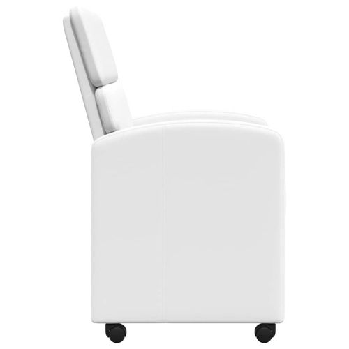 Столове с Колела с колела 2 pcs Бяло 58 x 65 x 98 см Изкуствена