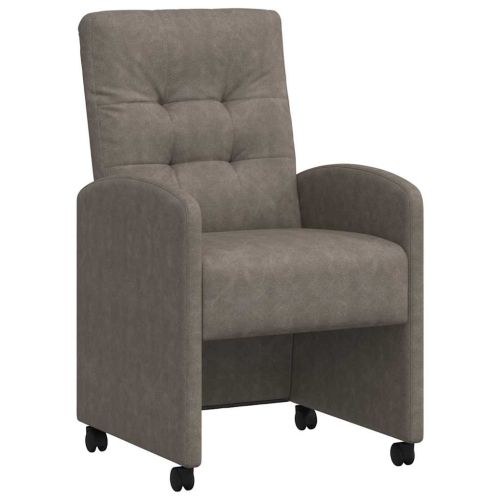 Столове с Колела с колела 2 pcs Сив 58 x 67 x 97 см Изкуствена