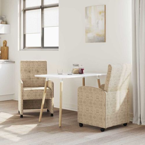 Столове с Колела с колела 2 pcs Светлосиво 58 x 67 x 97 см
