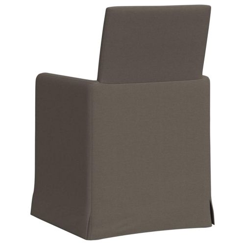 Обедени столове с колела 2 pcs Светлосиво 57 x 67 x 95 см Лен
