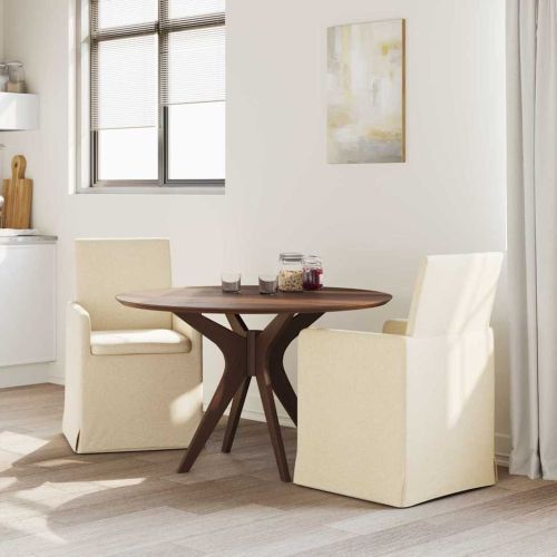 Обедени столове 2 pcs Крем 57 x 67 x 95 см текстил