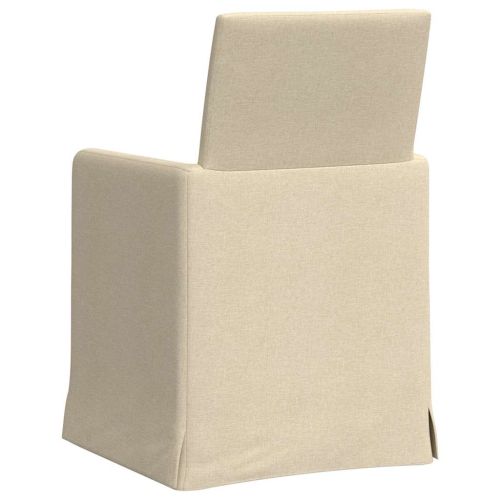 Обедени столове 2 pcs Крем 57 x 67 x 95 см текстил