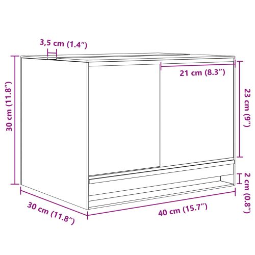 Терариум със съхранение Прозрачен 40 x 30 x 30 см Стъкло