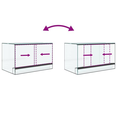 Терариум със съхранение Прозрачен 50 x 30 x 30 см Стъкло