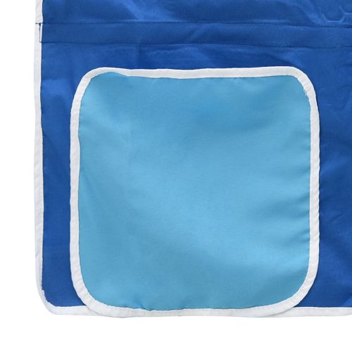 Легло на двуетажно легло за деца Черен и син 80 x 200 cm Метал