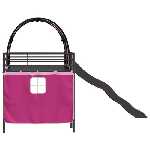 Легло на двуетажно легло за деца Черно и розово 100 x 200 cm