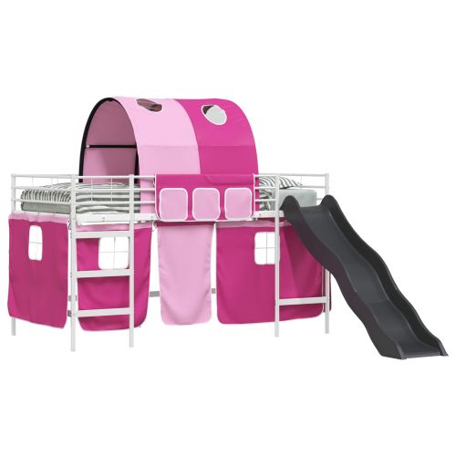 Легло на двуетажно легло за деца Бяло и розово 90 x 200 cm