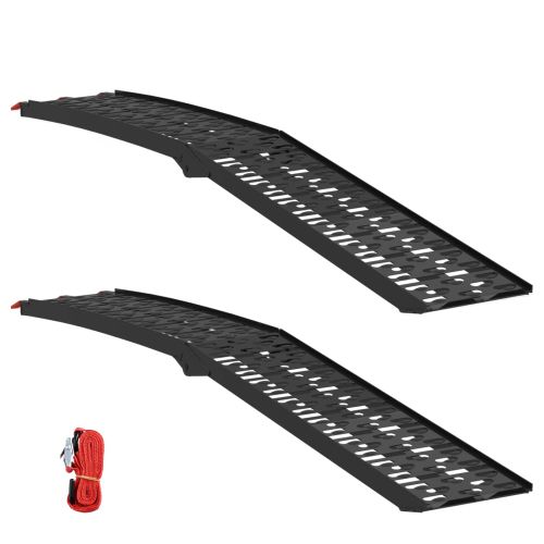 Сгъваема рампа за мотоциклети 340 кг на рампа 2 pcs Черен