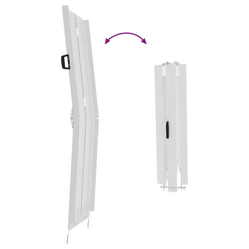 Рампa за инвалидна количка 270 кг Сребрист 92 x 73 x 5 см