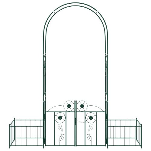 Градинска арка с заключване Зелен 203 x 50 x 218 см