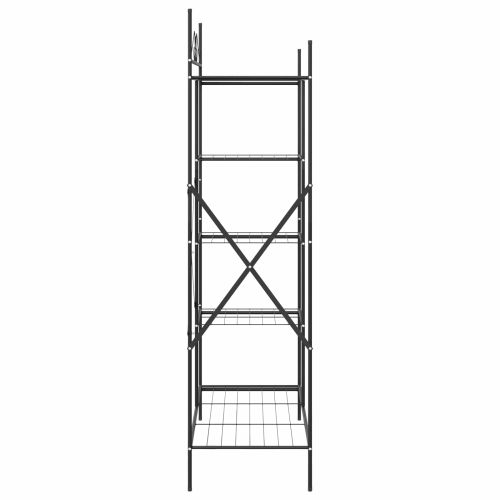 Отворен Гардероб с рафт Черно 104,5 x 45 x 172 см Стомана