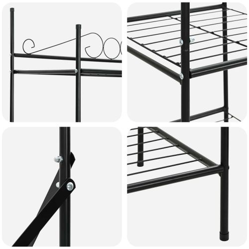 Отворен Гардероб с рафт Черно 104,5 x 45 x 172 см Стомана