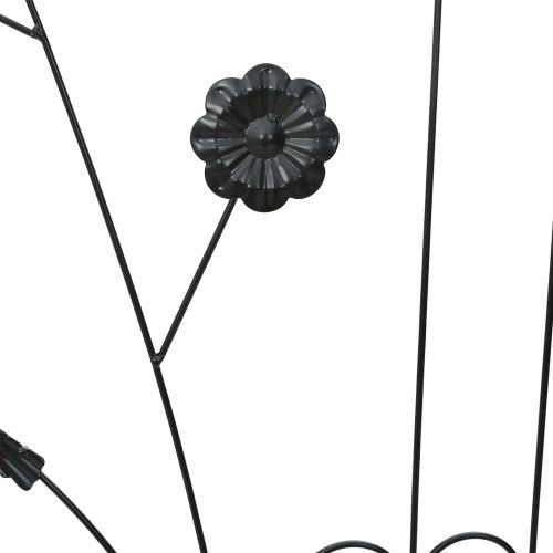 Градска ограда 3 pcs Черно 110 x 40 cm Стомана