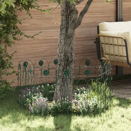 Градска ограда Решетка Зелен 305,5 x 55,5 x 0,3 см