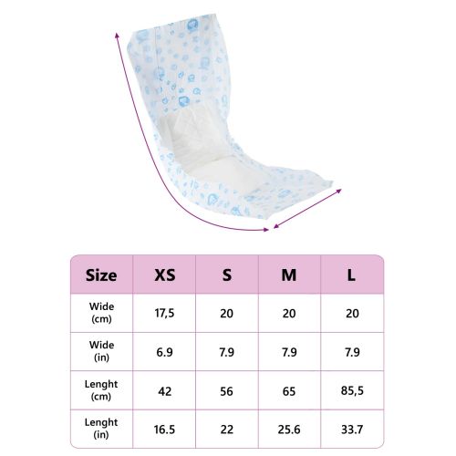 Еднократна пелена за кучета мъже 50 pcs Бял XS