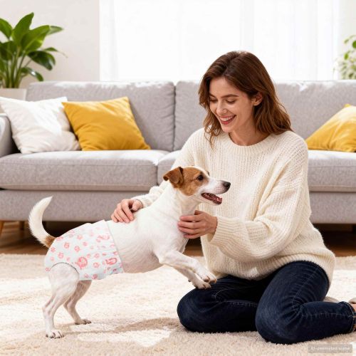 Еднократна дамска пелена за кучета 50 pcs Бял XS