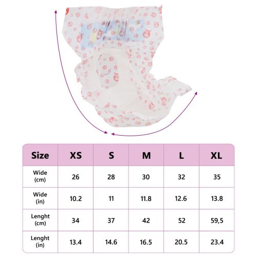 Еднократна дамска пелена за кучета 30 pcs Бял S