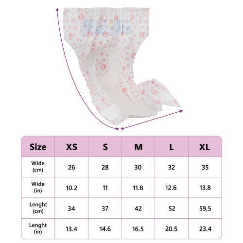 Еднократна дамска пелена за кучета 30 pcs Бял XL
