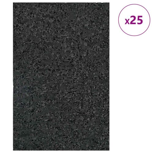 Подложка от гумена гранулат Черен 6 x 9 x 1 см Каучук
