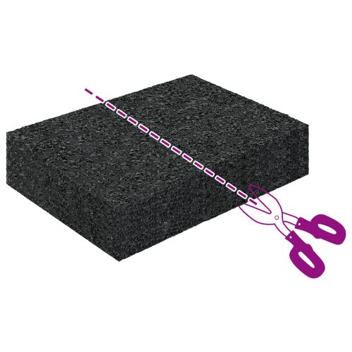 Подложка от гумена гранулат 25 pcs Черен 9 x 6 x 2 см Каучук