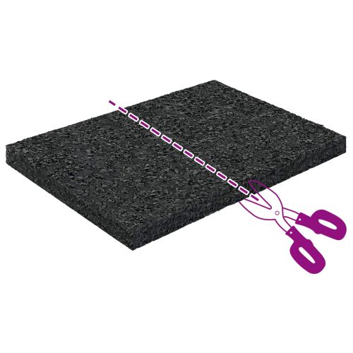 Подложка от гумена гранулат Черен 6 x 9 x 0,6 см Каучук