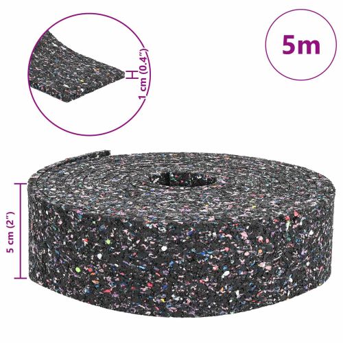 Ролка с гранулат от каучук Черен 500 x 5 x 1 см Каучук