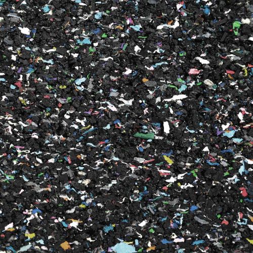 Ролка с гранулат от каучук Черен 1000 x 10 x 1 см Каучук