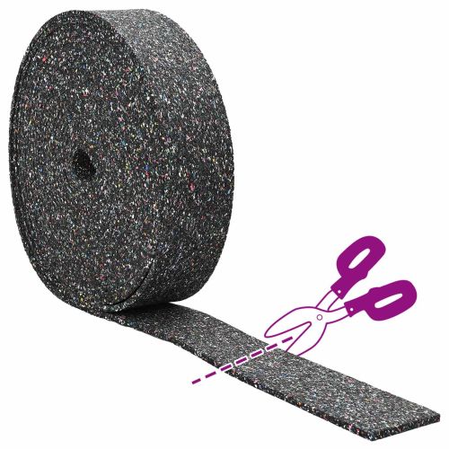 Ролка с гранулат от каучук Черен 2000 x 10 x 1 см Каучук