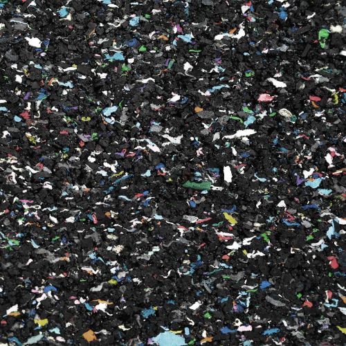 Ролка с гранулат от каучук Черен 1000 x 12 x 1 см Каучук