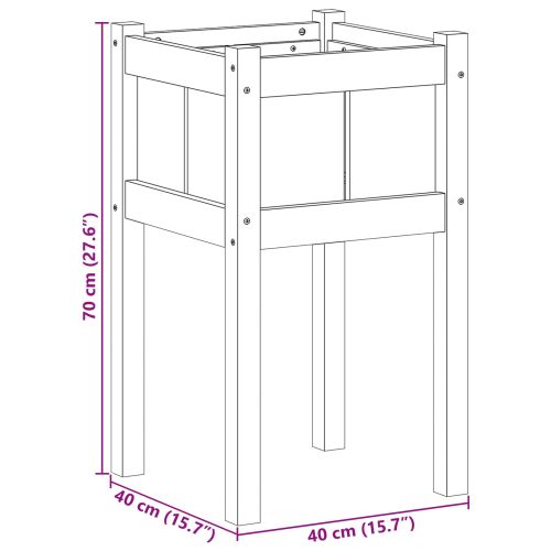 Градинска саксия Природа 40 x 40 x 70 см Солидно борово дърво