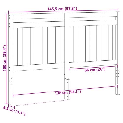 Облегалка за глава Кафяво с восъчно покритие 145,5 x 100 cm