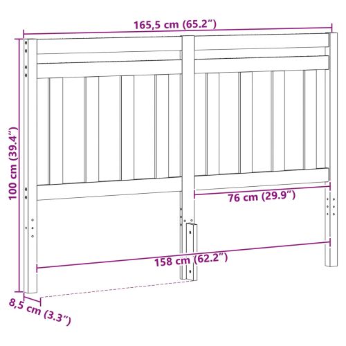 Облегалка за глава Кафяво с восъчно покритие 165,5 x 100 cm