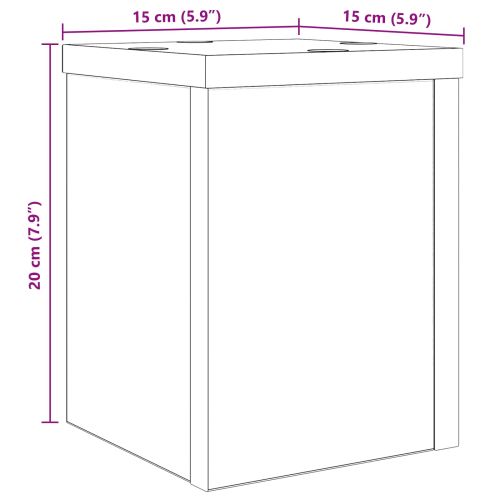 Стойка за растения 2 pcs Черния дъб 15 x 15 x 20 см