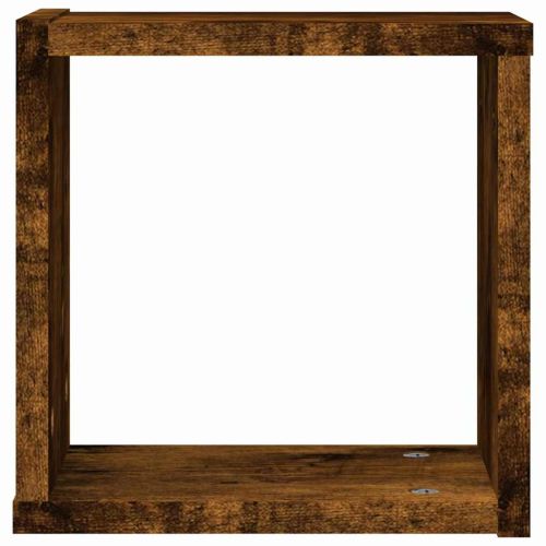 Стени за рафтове с рафт 2 pcs Димян дъб 26 x 15 x 26 cm