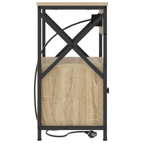 Нощен шкаф 2 pcs Сонома дъб 40 x 31 x 60 см Инженерно дърво