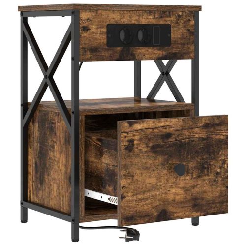 Нощен шкаф с чекмедже Димян дъб 40 x 31 x 60 см Инженерно дърво